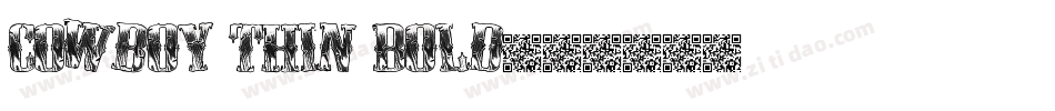 Cowboy Thin Bold字体转换